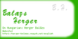 balazs herger business card